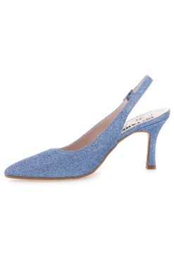 Décolleté Slingback Celesti con Brillantini PITTARELLO CLASS 5171