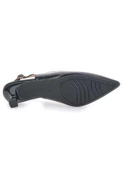 Dècolletè slingback in vernice nera MON DIEU FDS246C