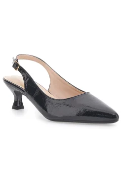 Dècolletè slingback in vernice nera MON DIEU FDS246C