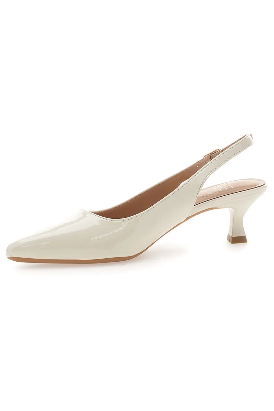 Décolleté Slingback in Vernice Beige MON DIEU FDS246C