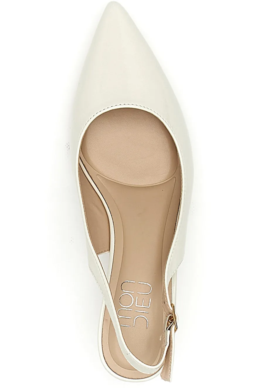 Décolleté Slingback in Vernice Beige MON DIEU FDS246C