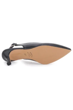 Décolleté slingback nera con tacco Pittarello Glam 934