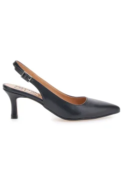 Décolleté slingback nera con tacco Pittarello Glam 934