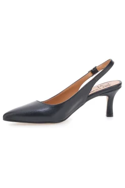 Décolleté slingback nera con tacco Pittarello Glam 934