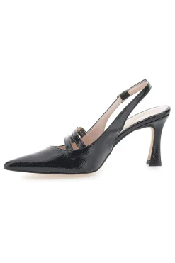 Décolleté Slingback Nere a Punta Effetto Vernice PITTARELLO GLAM 3591