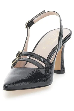 Décolleté Slingback Nere a Punta Effetto Vernice PITTARELLO GLAM 3591