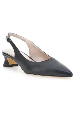 Décolleté Slingback Nere a Punta con Tacco Basso PITTARELLO GLAM 3614