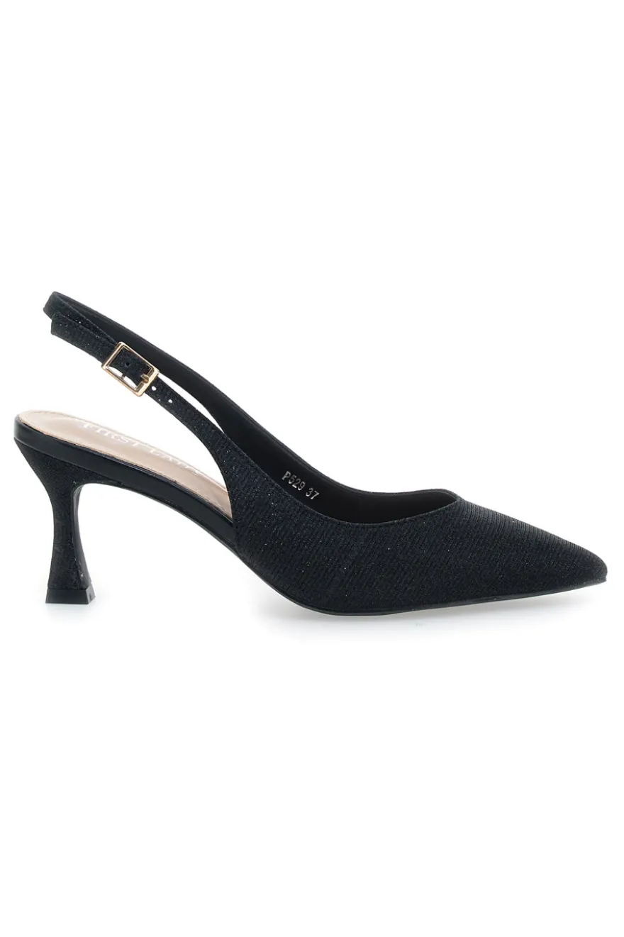 Décolleté Slingback Nere a Punta FIRST LADY P529