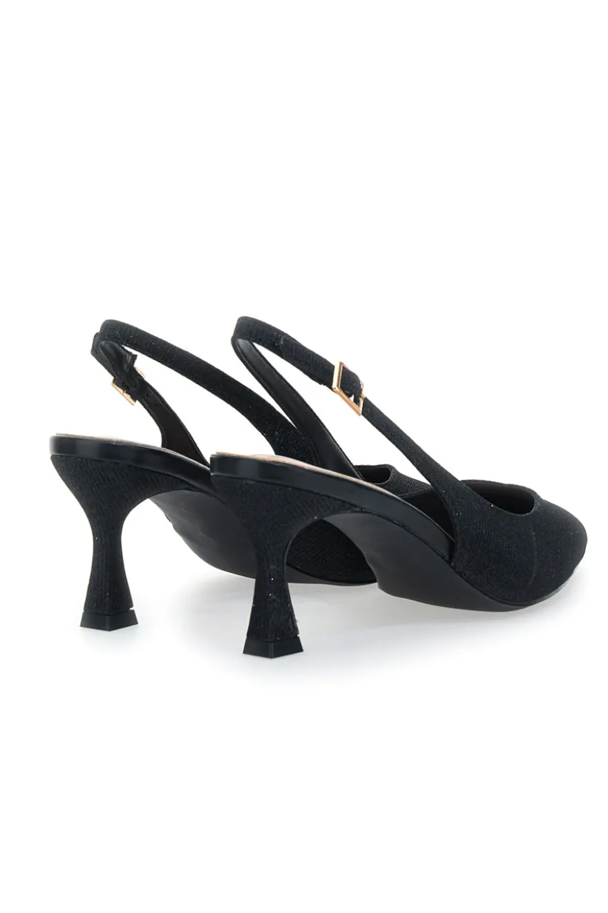 Décolleté Slingback Nere a Punta FIRST LADY P529
