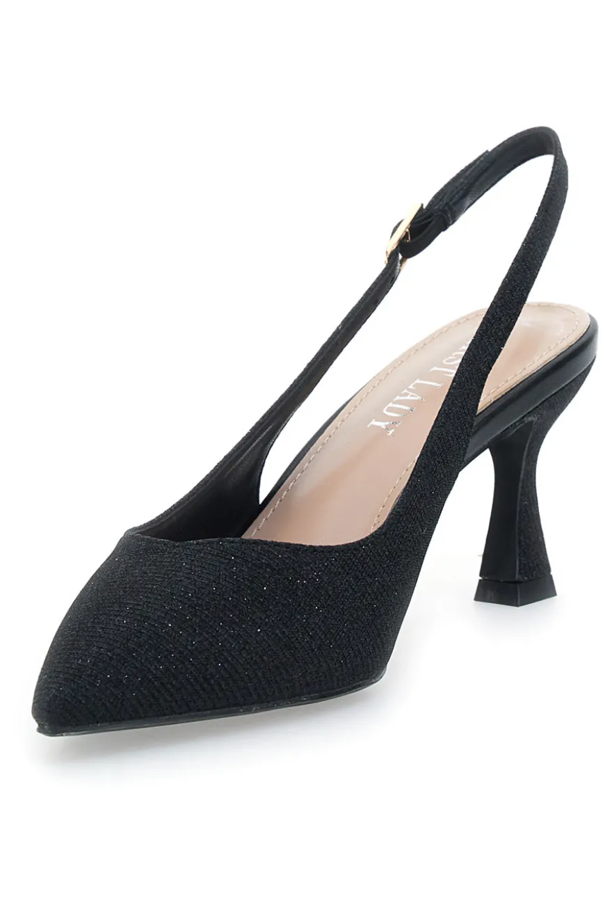 Décolleté Slingback Nere a Punta FIRST LADY P529