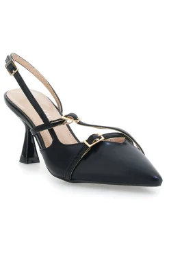 Décolleté Slingback Nere con Cinturini FIRST LADY 9532