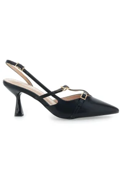 Décolleté Slingback Nere con Cinturini FIRST LADY 9532