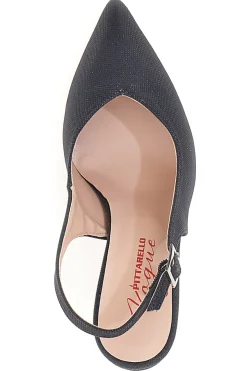 Décolleté Slingback Nere Con Glitter Pittarello Vogue 487