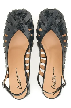 Décolleté Slingback Nere Con Tacco Basso e Punta Chiusa PITTARELLO COUTURE 3906