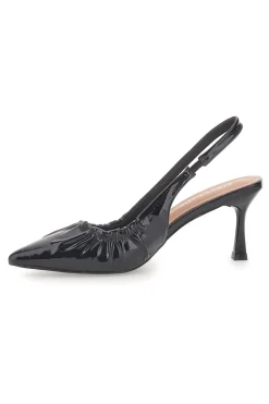 Décolleté Sling-back Nere Con Tacco First Lady P593