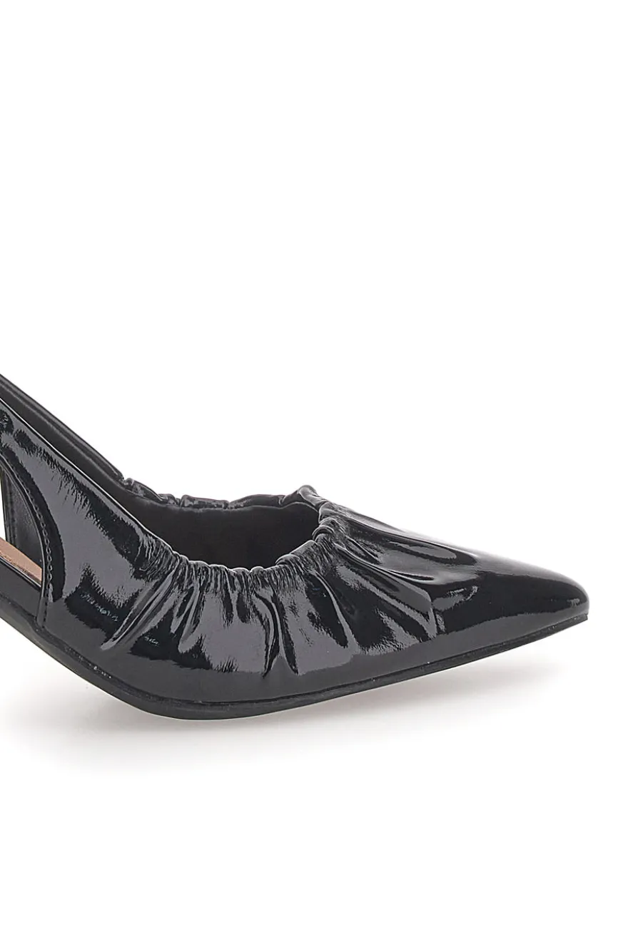 Décolleté Sling-back Nere Con Tacco First Lady P593