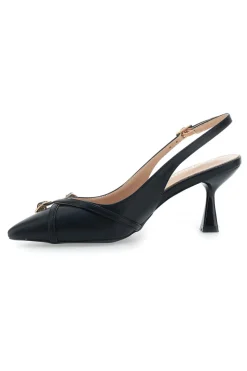 Décolleté Slingback Nere con Cinturini Decorativi FIRST LADY P531