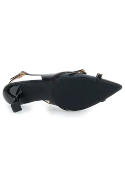 Décolleté Slingback Nere con Cinturini Decorativi FIRST LADY P531
