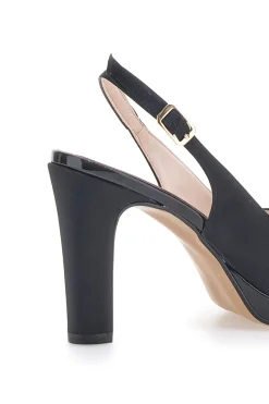 Décolleté Slingback Nere Effetto Raso PITTARELLO LOVE 4477