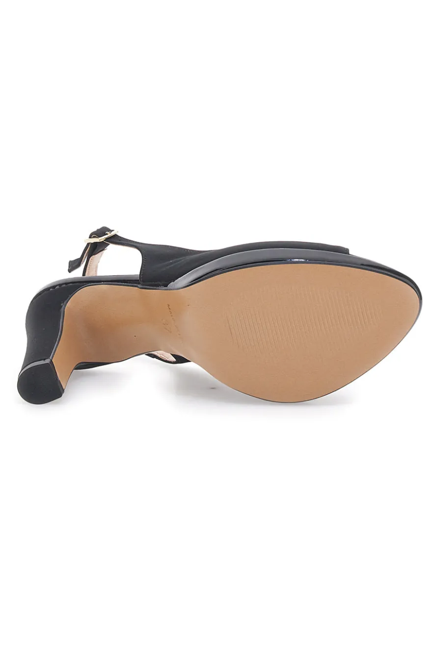 Décolleté Slingback Nere Effetto Raso PITTARELLO LOVE 4477