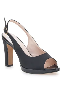 Décolleté Slingback Nere Effetto Raso PITTARELLO LOVE 4477