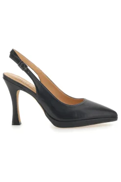 Décolleté Slingback Nere Eleganti con Tacco Alto Mon Dieu 1929Q35