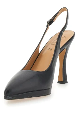 Décolleté Slingback Nere Eleganti con Tacco Alto Mon Dieu 1929Q35