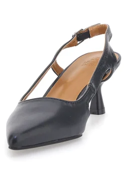 Décolleté slingback neri a punta con tacco Le Havre Paris AP25S10E