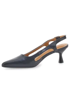 Décolleté slingback neri a punta con tacco Le Havre Paris AP25S10E