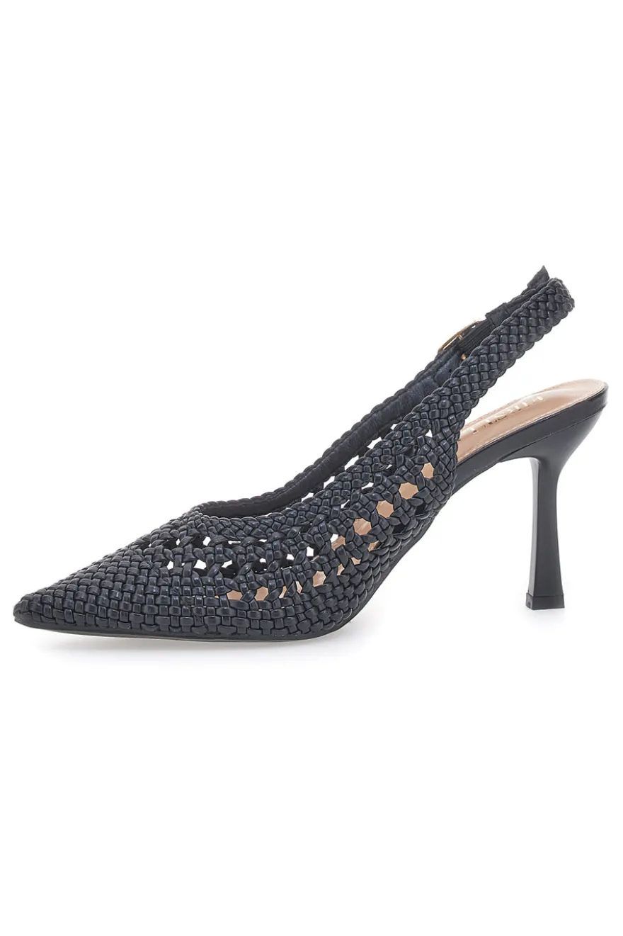 Décolleté Sling-back Nero First Lady P588