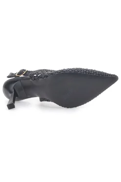 Décolleté Sling-back Nero First Lady P588