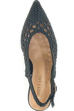 Décolleté Sling-back Nero First Lady P588