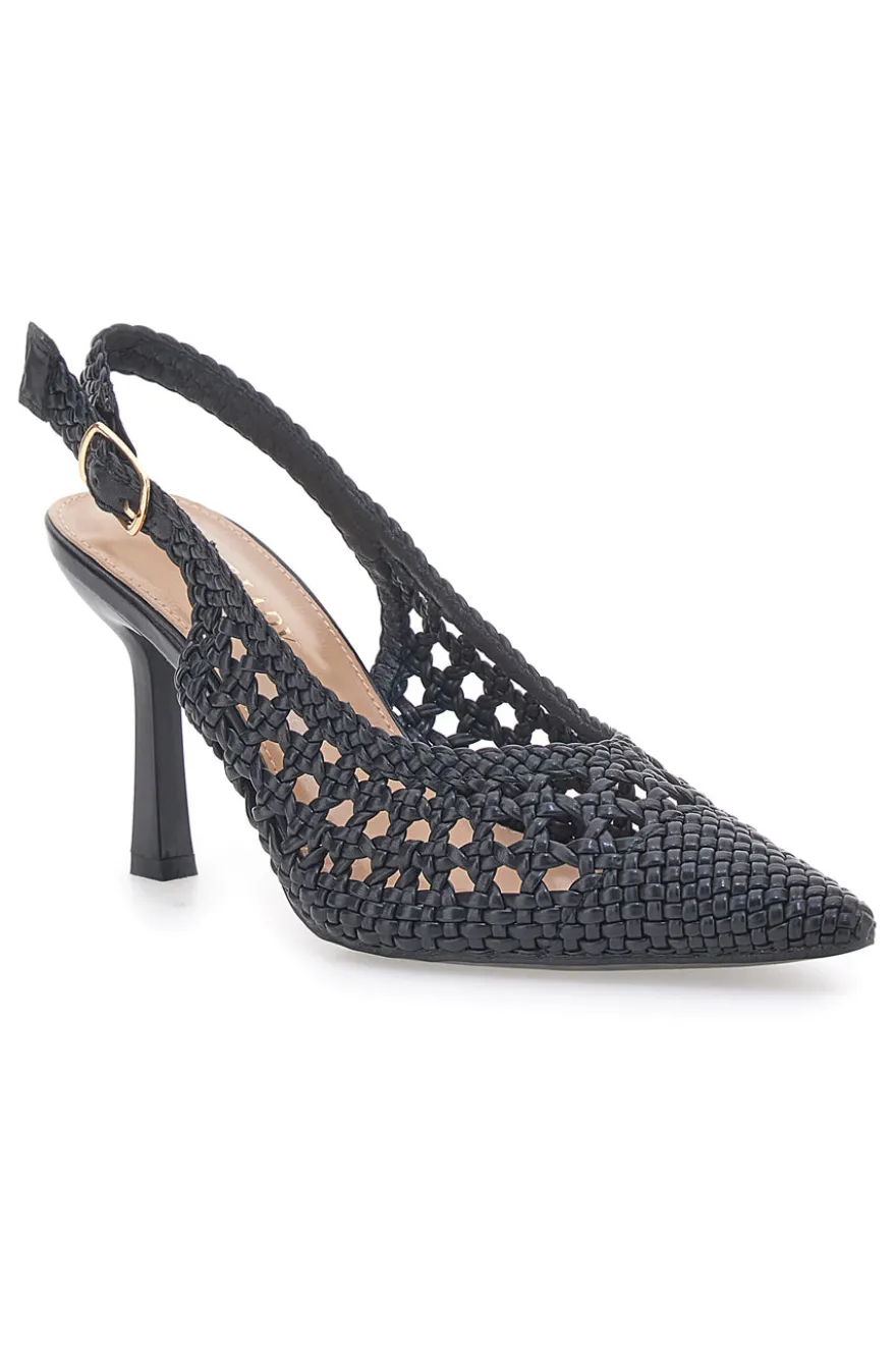 Décolleté Sling-back Nero First Lady P588