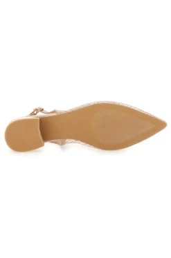 Décolleté Slingback Nude con Tomaia Traforata Mon Dieu 883137