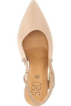 Décolleté Slingback Nude con Punta Sfilata e Cinturino con Strass Mon Dieu 1929S30