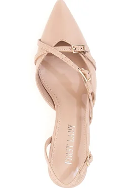 Décolleté Slingback Nude con Cinturini FIRST LADY 9532