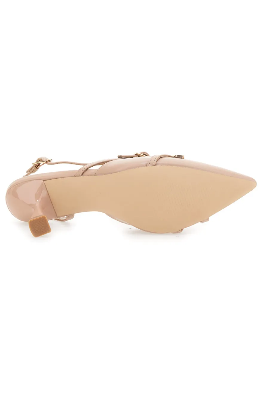 Décolleté Slingback Nude con Cinturini FIRST LADY 9532