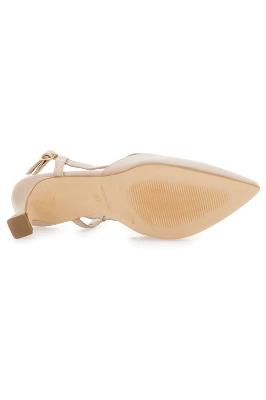Décolleté Slingback Nude con Tacco Medio PITTARELLO GLAM 3358