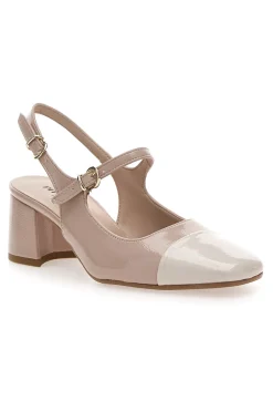 Décolleté Slingback Nude con Tacco a Blocco e Punta Squadrata PITTARELLO C508