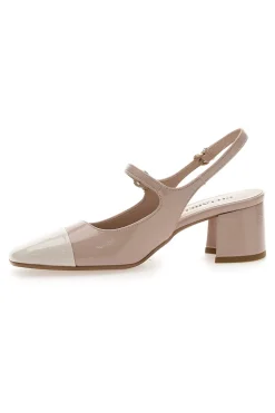 Décolleté Slingback Nude con Tacco a Blocco e Punta Squadrata PITTARELLO C508