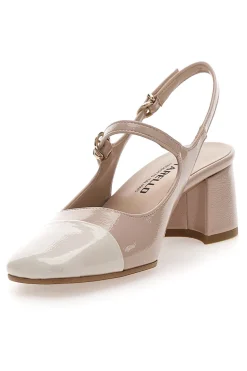 Décolleté Slingback Nude con Tacco a Blocco e Punta Squadrata PITTARELLO C508