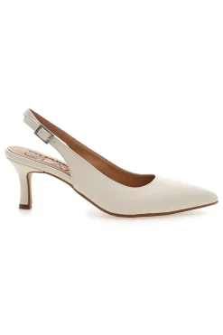 Décolleté slingback panna con tacco Pittarello Glam 934