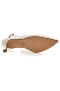 Décolleté slingback panna con tacco Pittarello Glam 934