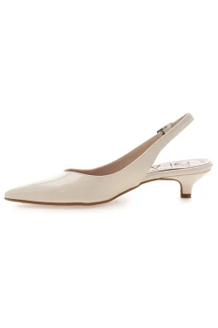 Décolleté slingback panna con tacco Pittarello Glam 3135