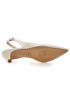 Décolleté slingback panna con tacco Pittarello Glam 3135