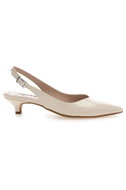 Décolleté slingback panna con tacco Pittarello Glam 3135