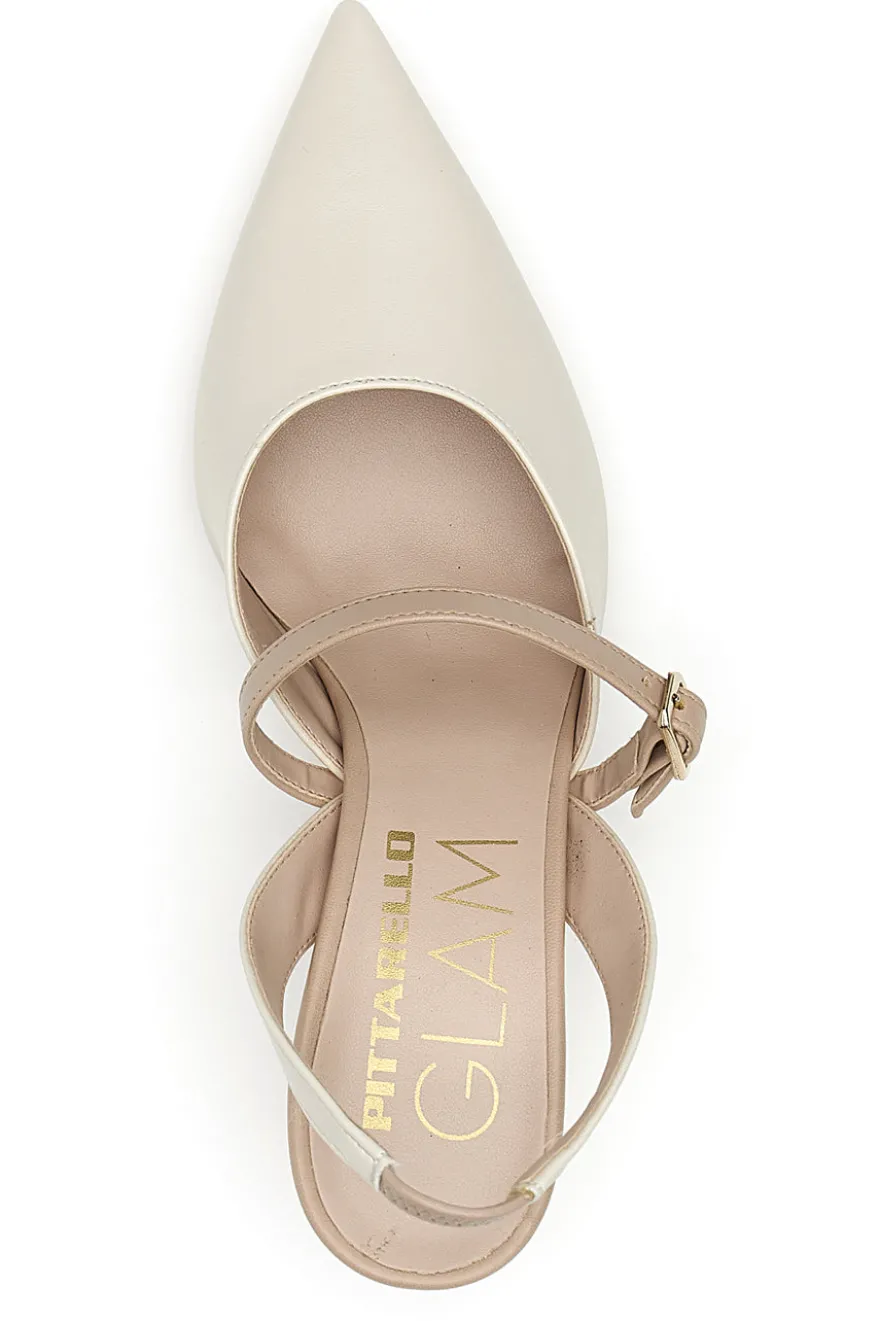 Décolleté Slingback Panna Pittarello Glam 502