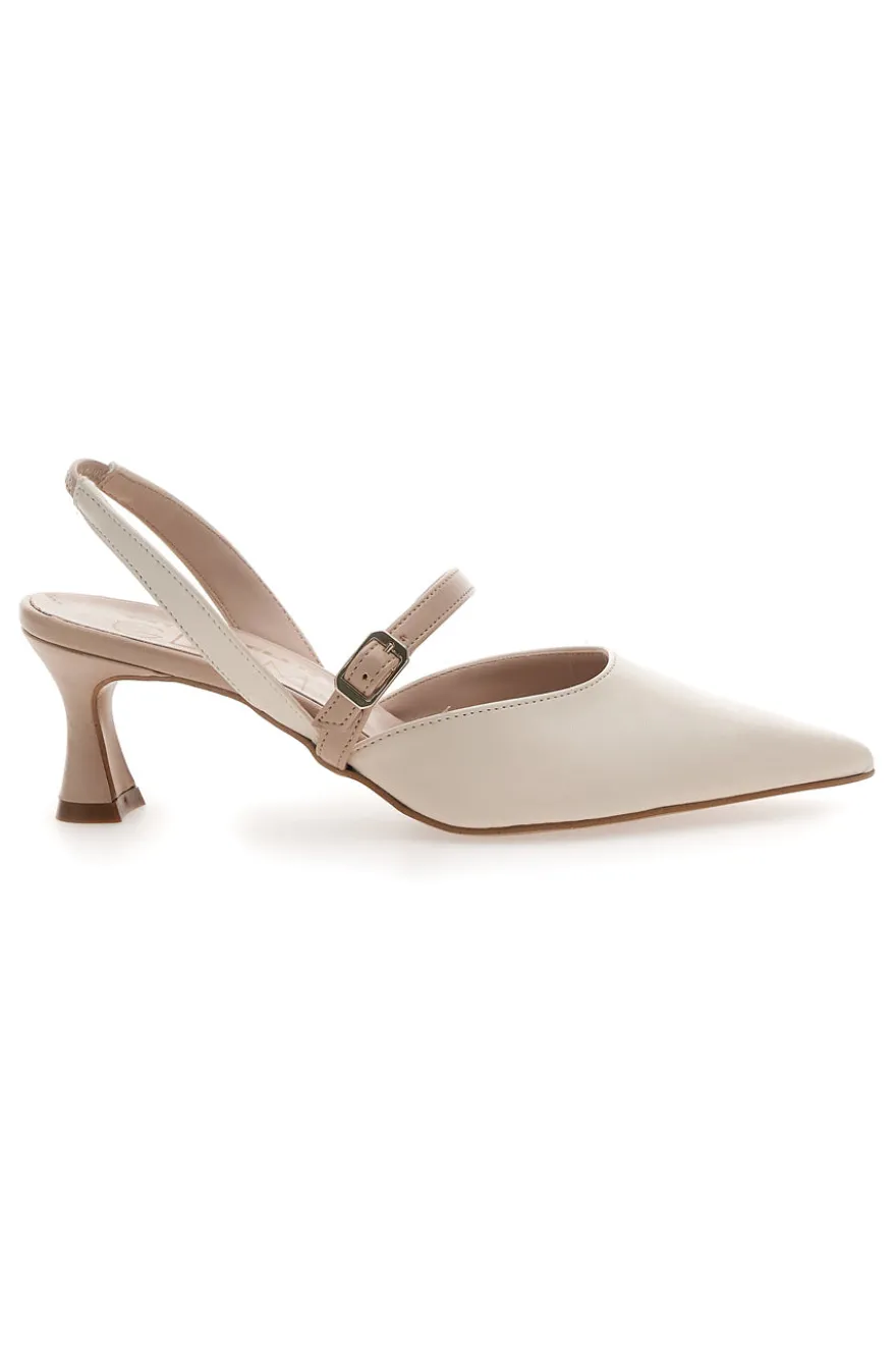 Décolleté Slingback Panna Pittarello Glam 502