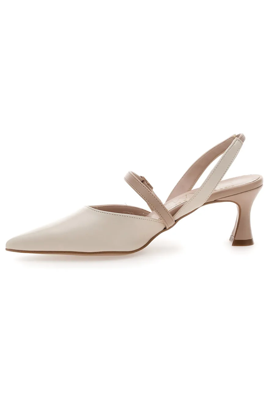 Décolleté Slingback Panna Pittarello Glam 502
