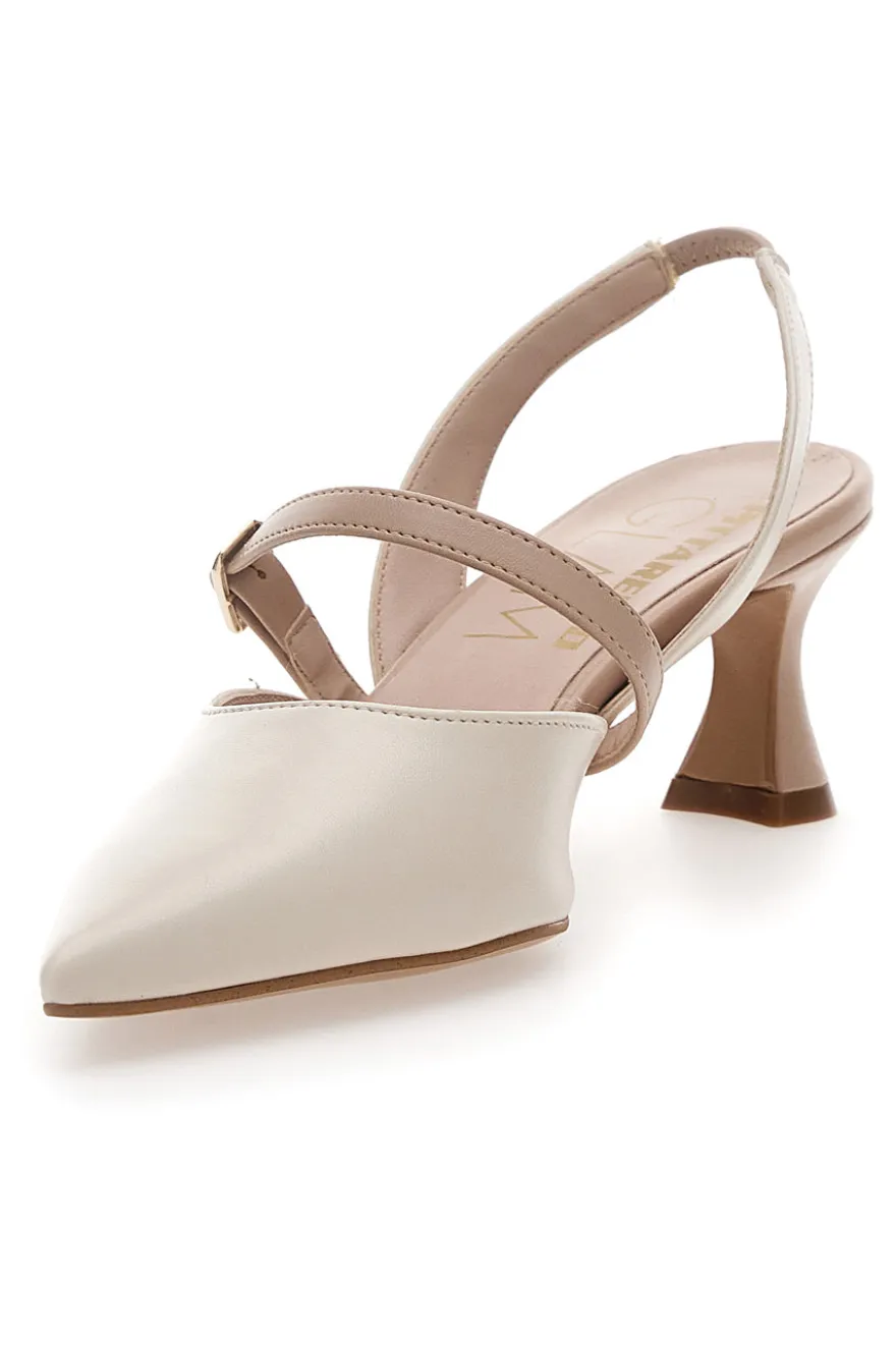 Décolleté Slingback Panna Pittarello Glam 502